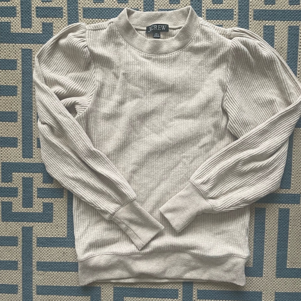 J. Crew Women’s Cream Crewneck Sweater Top
